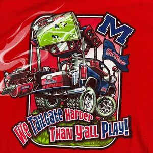 Ole Miss Rebels  Performance T Shirt Size. 2 XL Red Hotty Toddy Football